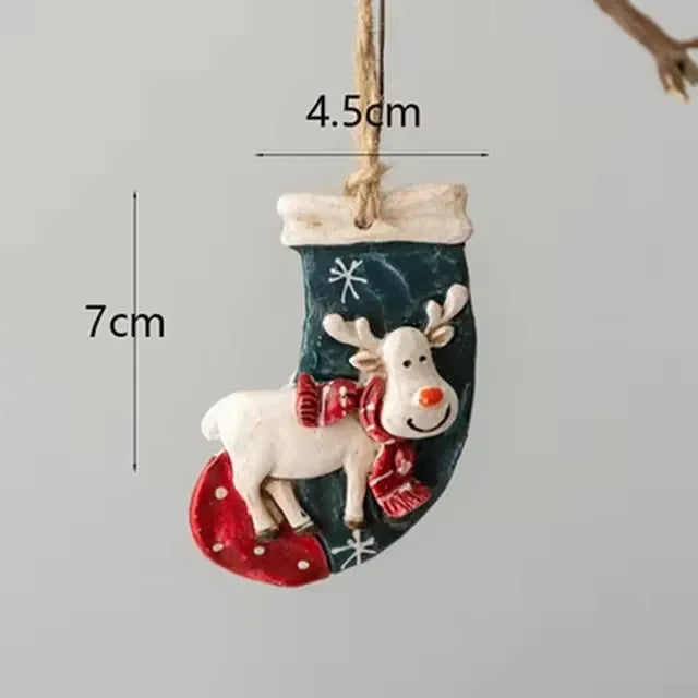 Classic Christmas decoration – Hanging Christmas stockings with moose design | Bowlift