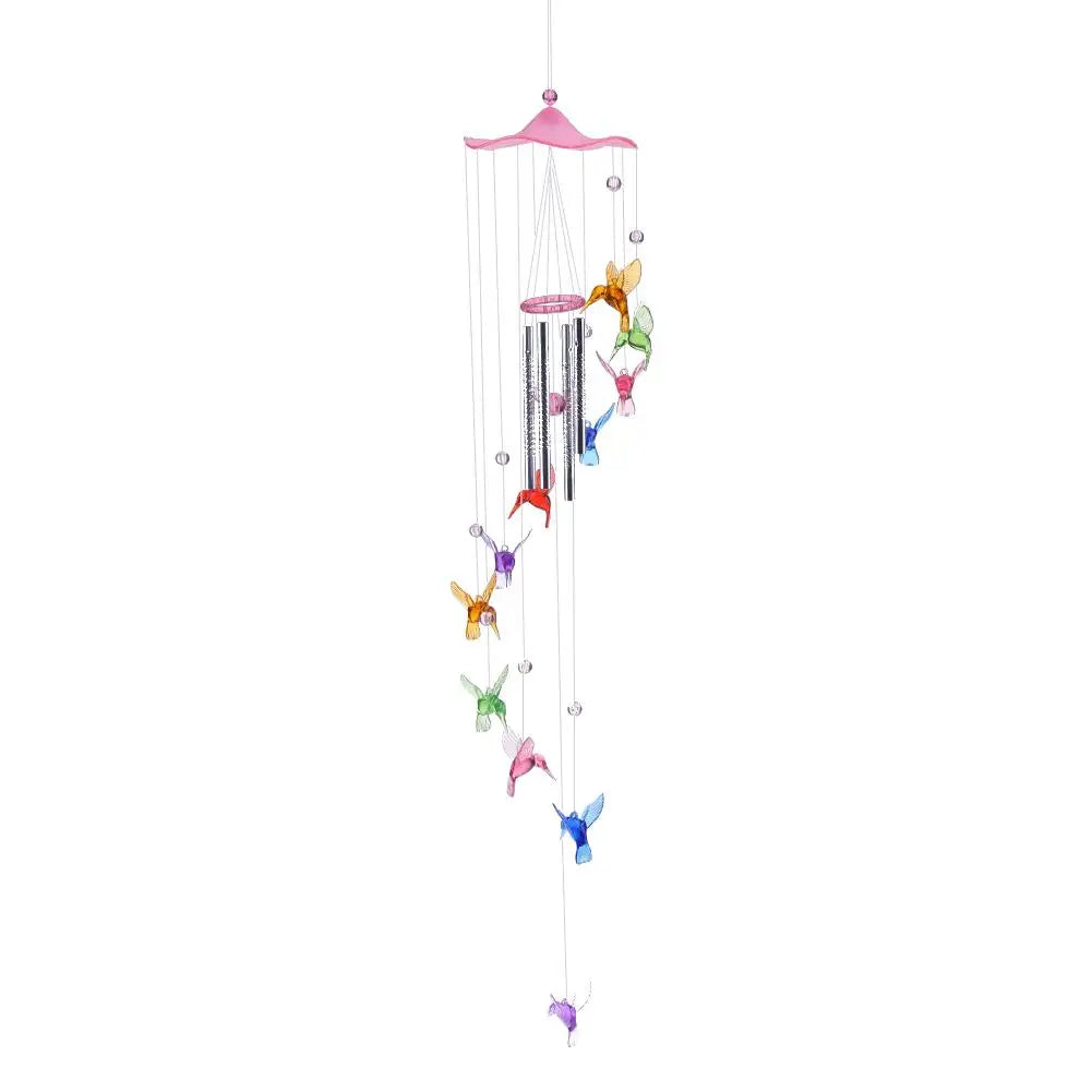 BowLift | Klangverve Wind Chime "Air Kiss" | Romantic Sound Games with Butterfly & Bell | 55 cm Metal Decor for Garden, Balcony & Window