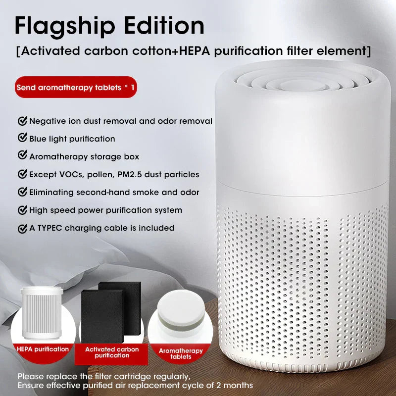 BowLift | Compact air purifier with HEPA filter - BreezeMini