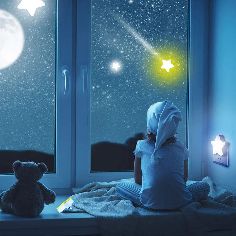 Cute Star LED Socket Night Light Bowlift