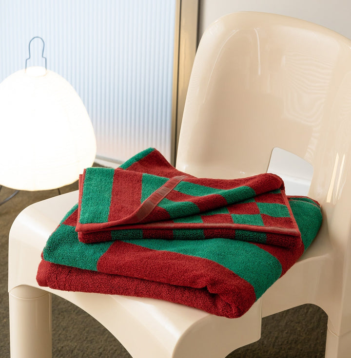 Checkered Cotton Towel - 2 Colours | Bowlift