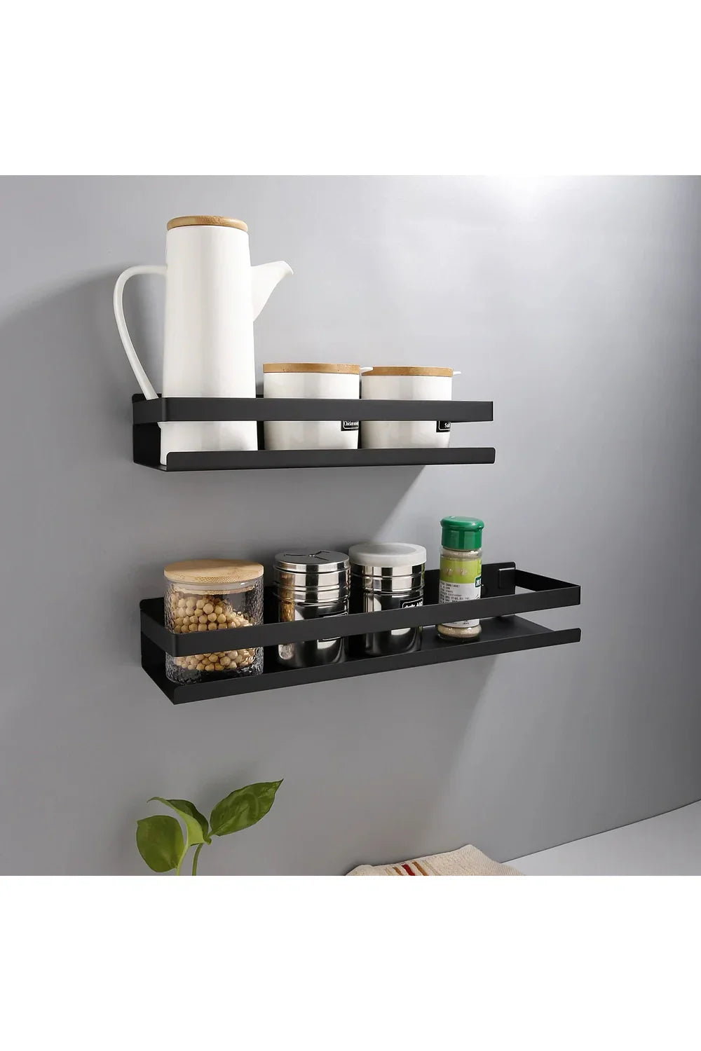 BowLift | Modern black floating shelves