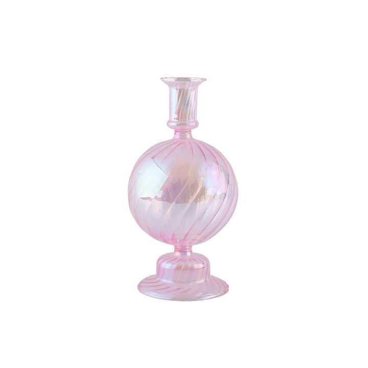 Ribbed Glass Candleholders - Mermaid | Bowlift