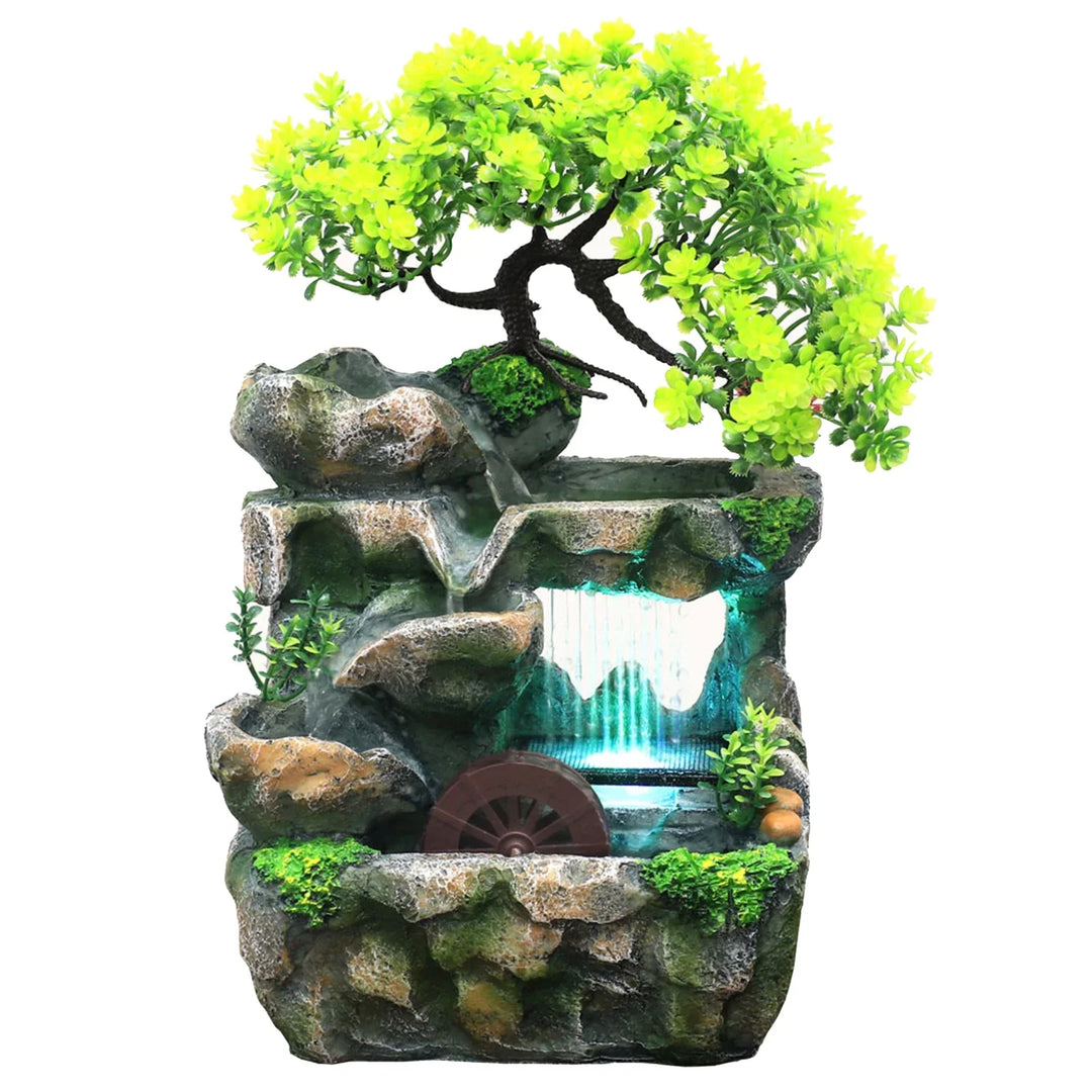 Natural Mini Tree Waterfall Desk Fountain | Bowlift