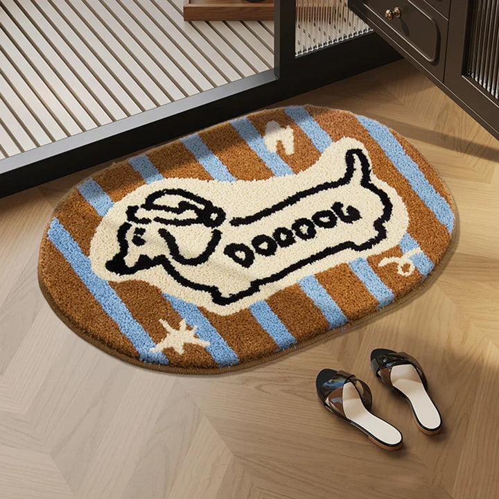 Tufted Dachshund Bathroom Mat | Bowlift