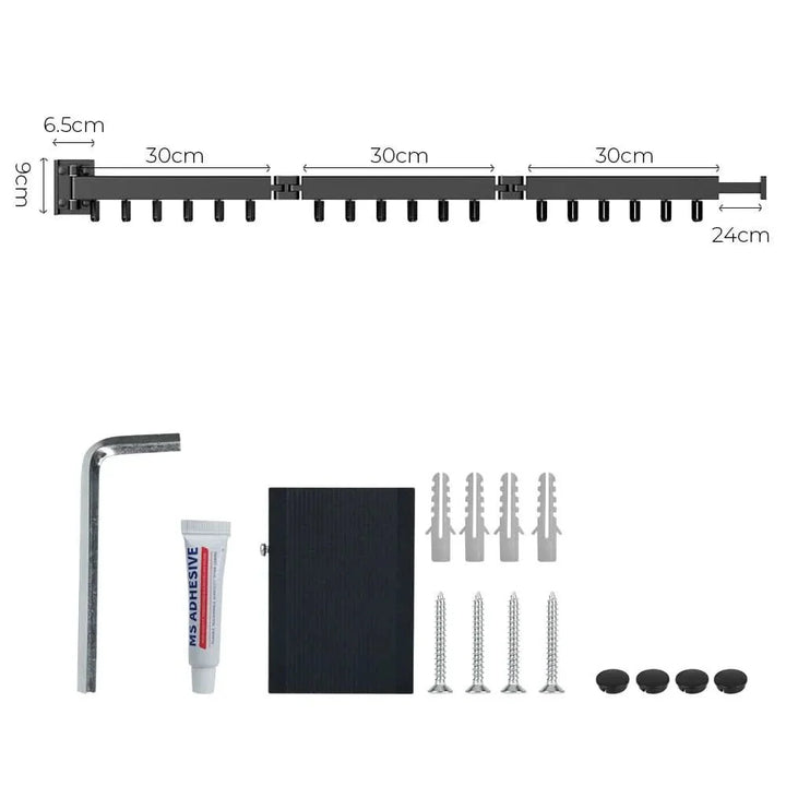 BowLift | out clothes horse - Wall-mounted aluminium clothes dryer