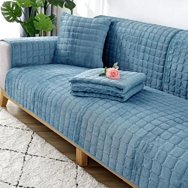 BowLift | VelvetCozy - Plush velvet anti-slip sofa cover for added elegance and comfort