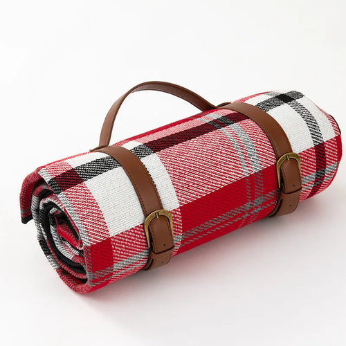 NovaPlaid | Waterproof foldable picnic blanket with carry strap | Bowlift