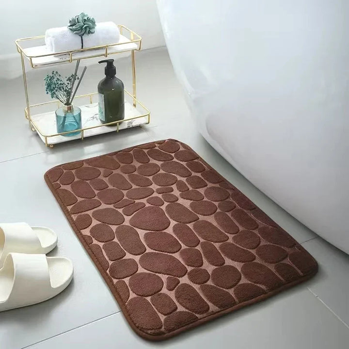 BowLift | Non-slip Bath Mat made of Memory Foam with Pebble Relief