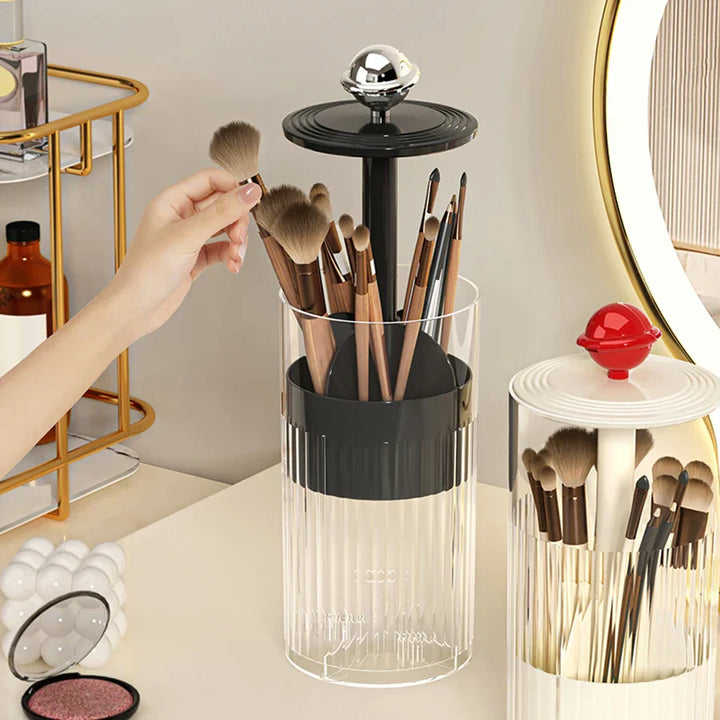 Auto Lift & Luxe Makeup Brush Organizer | Bowlift