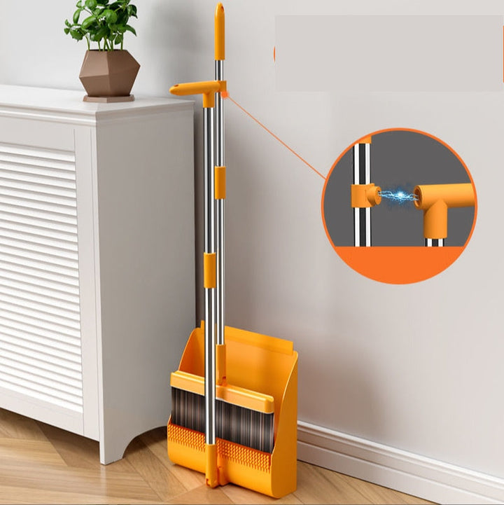 BowLift | Magnetic Self-Cleaning Foldable Broom