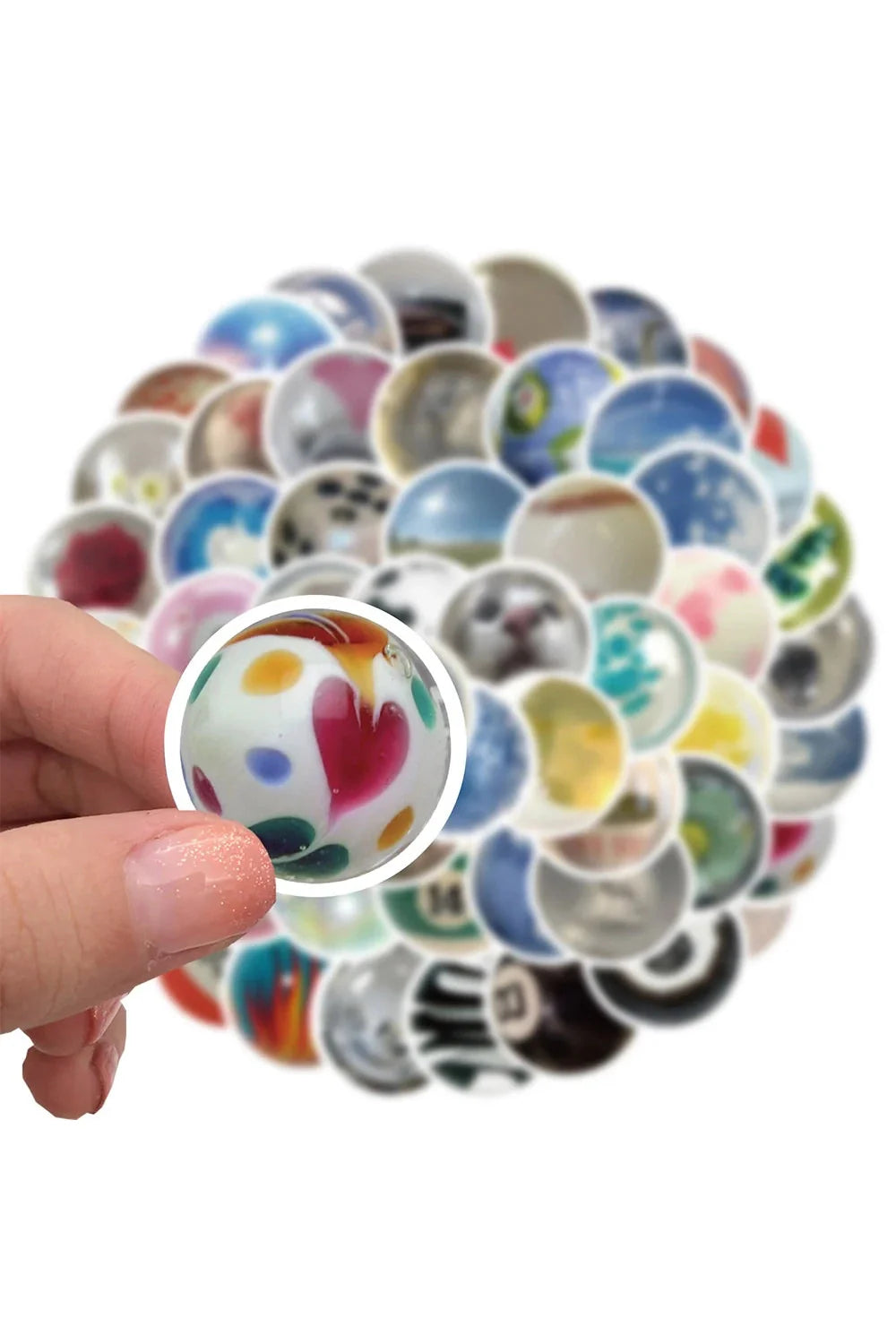 Glass bead cat sticker | Bowlift