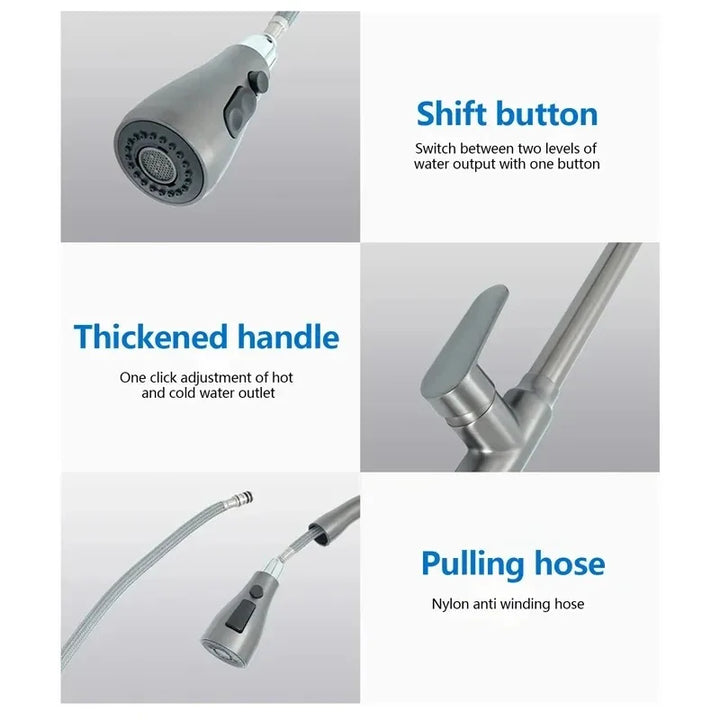 BowLift | Kitchen faucet with pull-out spout – Brushed Nickel