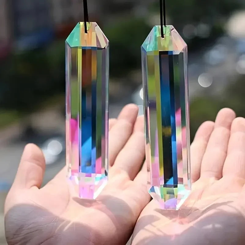 BowLift | Lichtara Sun Catcher Crystal Pendant Set | 2 Pieces Rainbow Prism for Windows & Garden | Decoration for Home & Outdoor