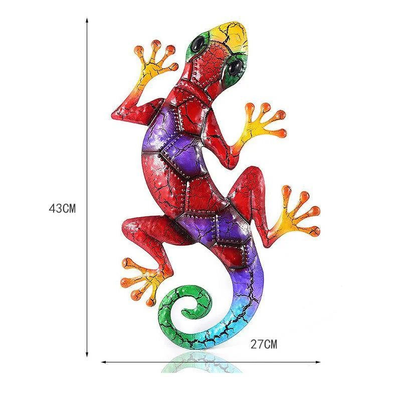 BowLift | Artinova Wall Decor Animal Motif | Handcrafted from Wrought Iron | Colorful Accents in Green, Red or Blue