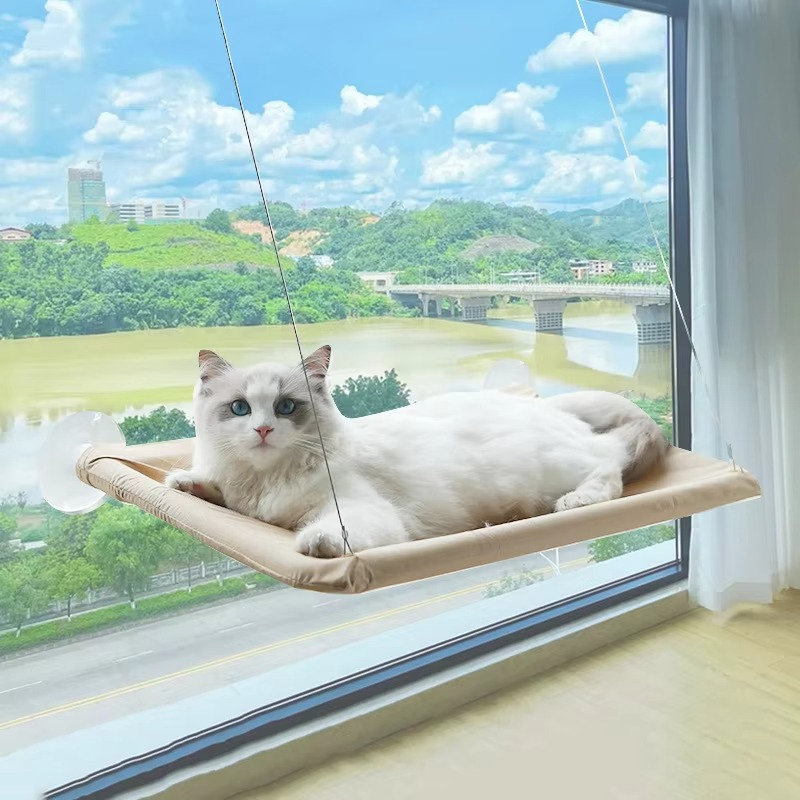 BowLift | Deluxe Cat Window Perch - Premium, Ultra-Soft Hammock for Cats - Compact & Secure