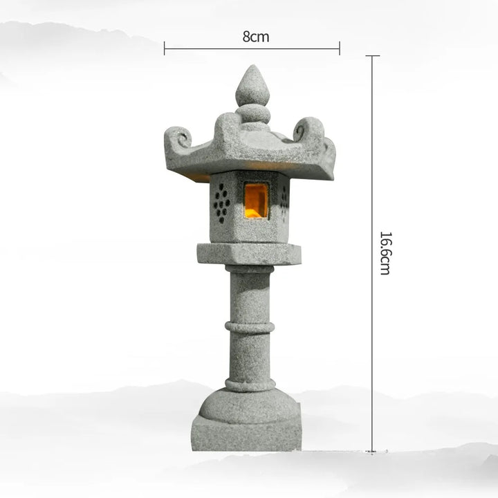 BowLift | Mini-Pagoda ZenStone | Sandstone Decoration | For Garden, Bonsai & Zen Oases | Handmade