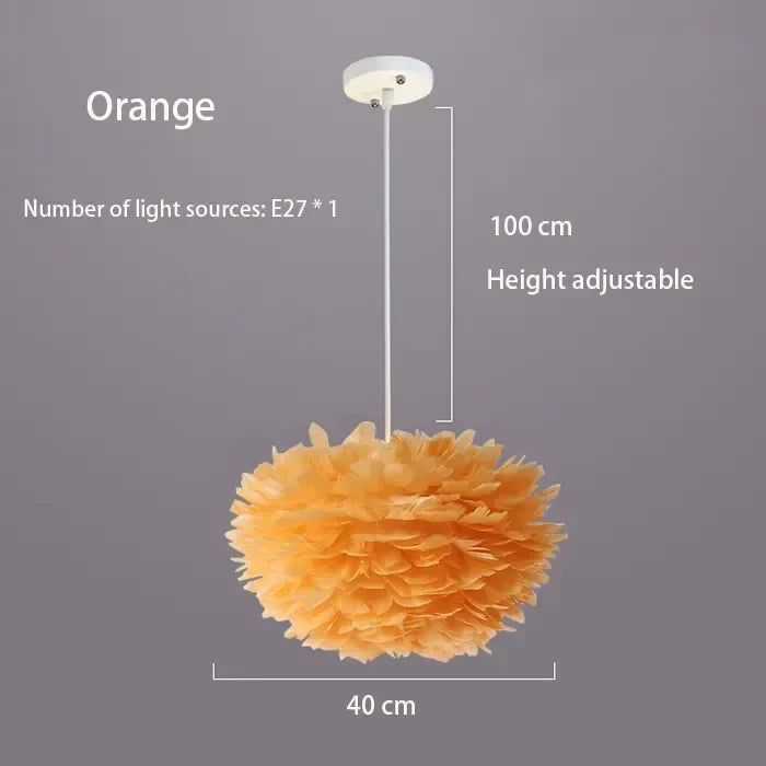 BowLift | Scandinavian Feathers Pendant Lamp with Modern LED