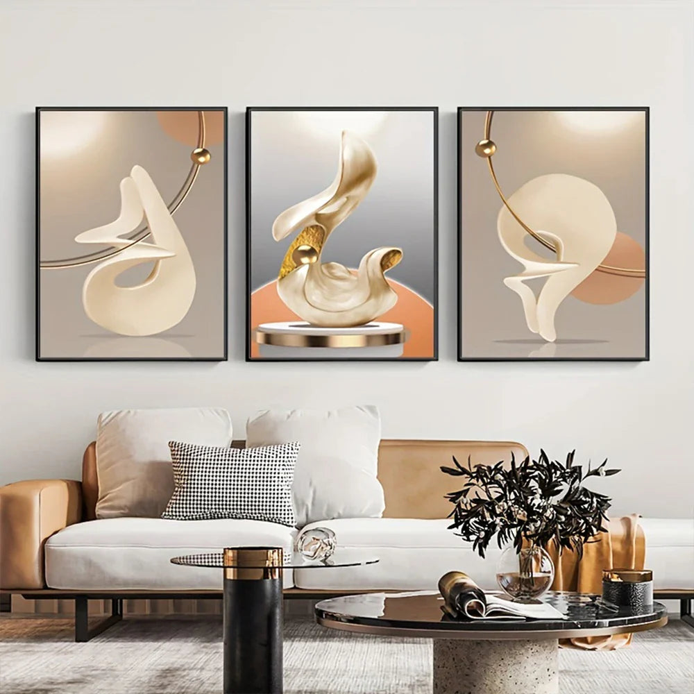 Modern Aesthetics Abstract Still Life Wall Art Fine Art Canvas Prints Light Luxury Pictures For Living Room Dining Room Home Office Decor | Bowlift