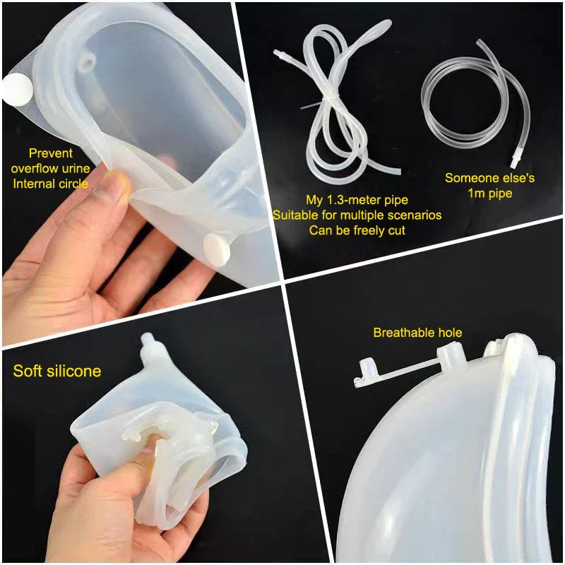 BowLift | Silicone Adults Urine Collector with Catheter Bag