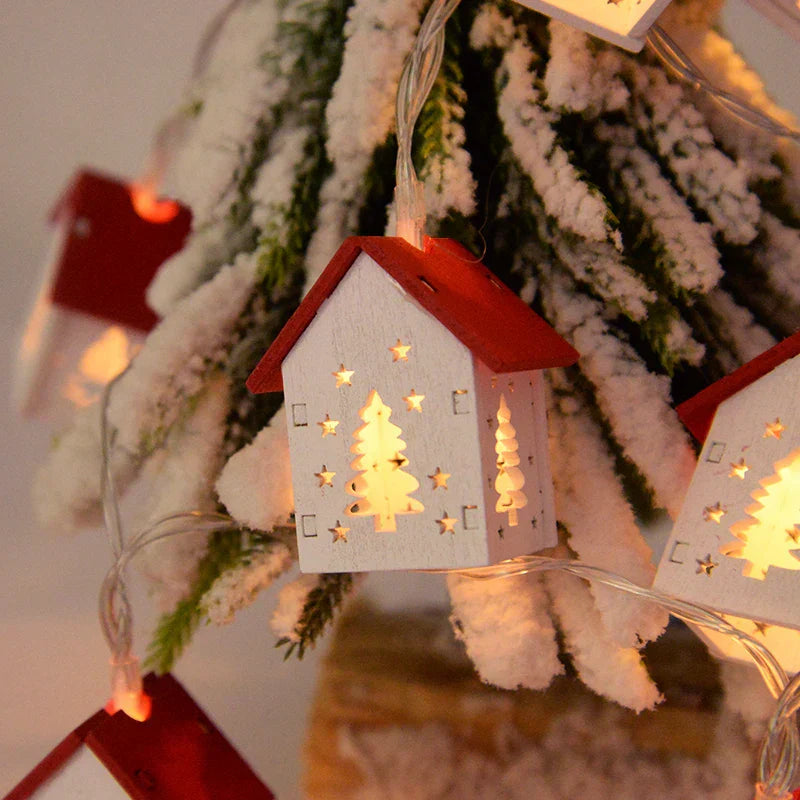 BowLift | Wooden Christmas houses with LED lighting for festive decoration