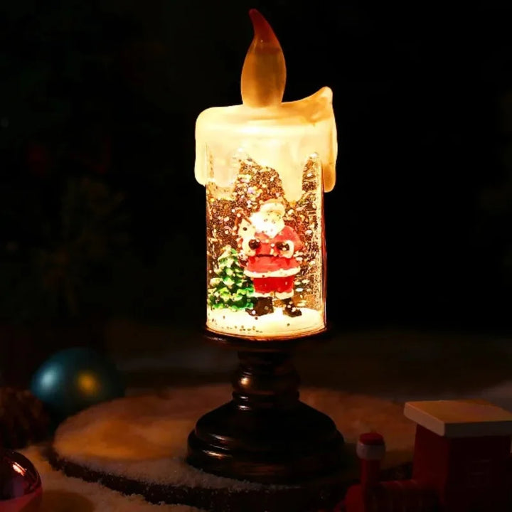 Snowfall Crystal Christmas Candle Light | Bowlift