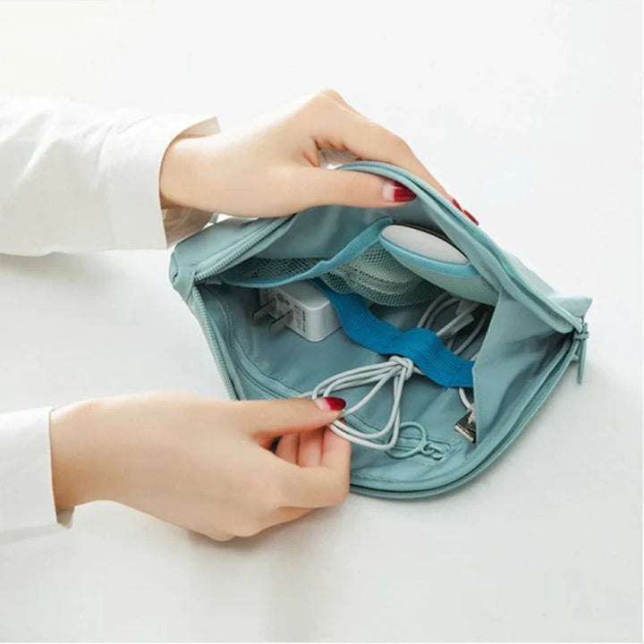 BowLift | Tech Bag Cable Bag Waterproof | Electronics Organizer for Travel | Compact & Durable | Nylon 23x15cm