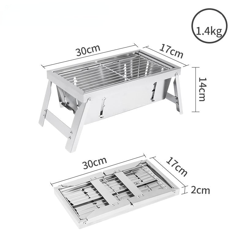 BowLift | Ultimate Camping Style Stainless Steel Foldable Grill