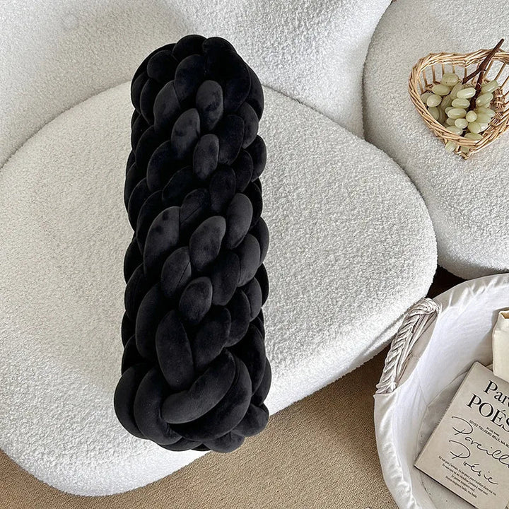 Braided Twist Pillow – Long Decorative Cushion for Sofa & Bed | Bowlift