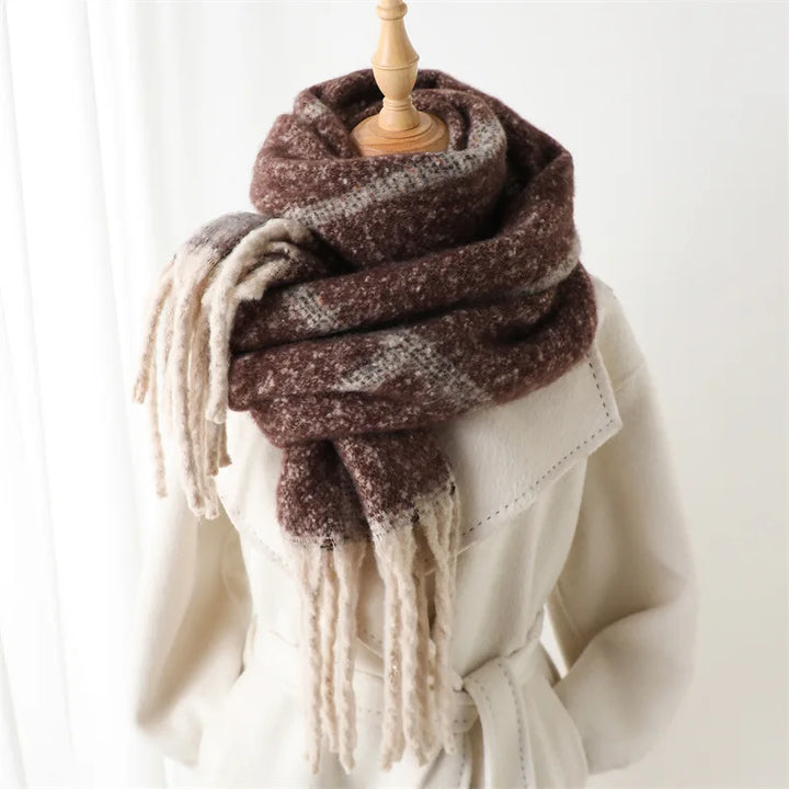BowLift | CashmiraLux | Women's Winter Scarf & Stole | Cashmere-Pashmina Mix | 220×42 cm | With Fringes