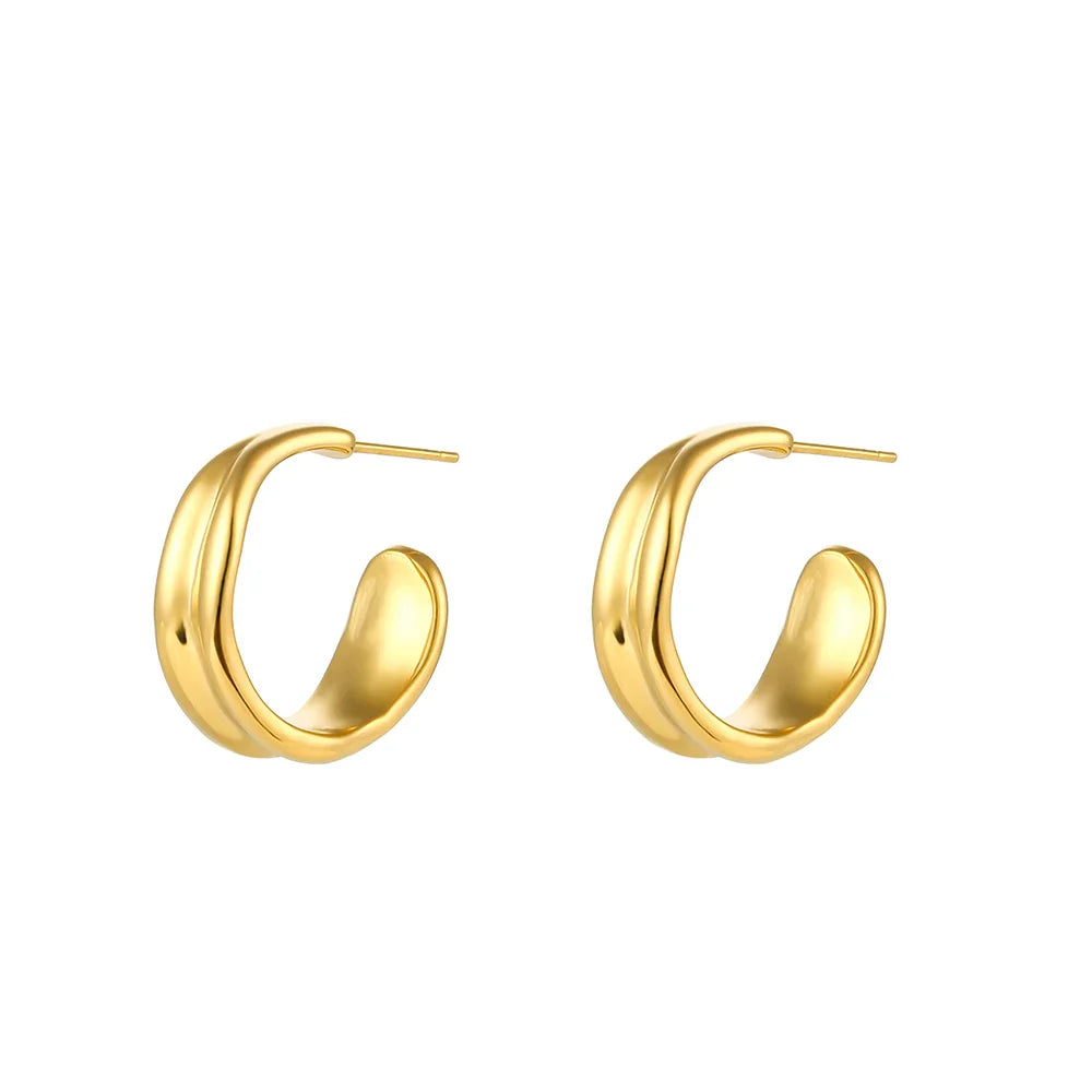 BowLift | Minimal Textured Crevice Earrings