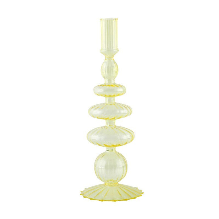 Ribbed Glass Candleholders - Pastel | Bowlift