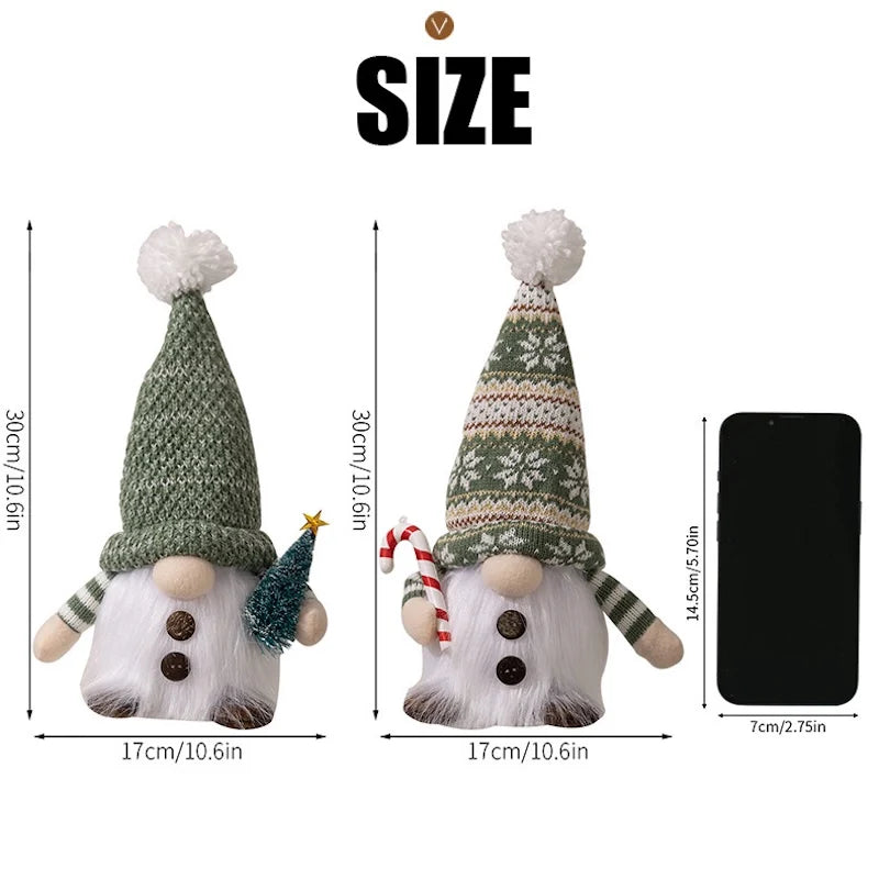 BowLift | LED Christmas Gnome | Knitted Design with Night Light | Glowing Christmas Decoration | Warm & Cozy