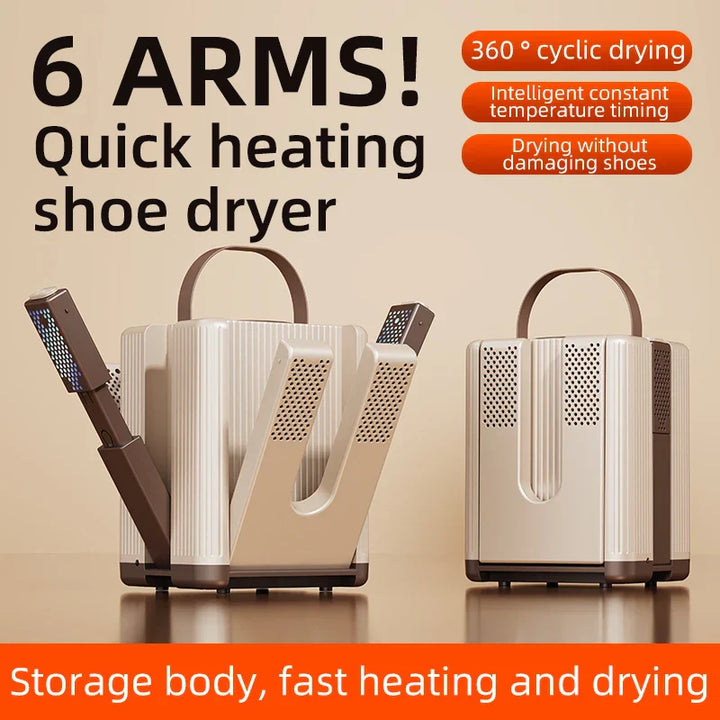 Six-Arm Quick Heating FoldaBowlifte Electric Shoe Dryer | Bowlift