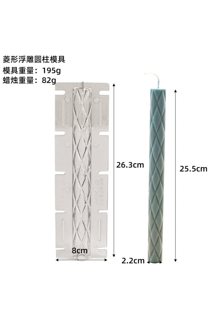 striped column candle shape | Bowlift
