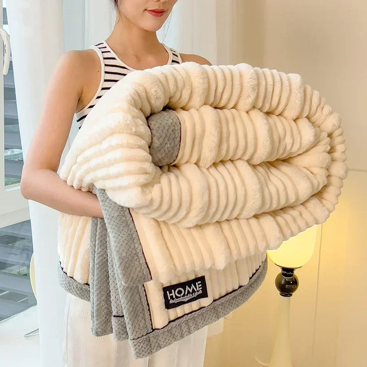 BowLift | Cuddly Blanket BunnySoft | Extra Thick & Warm | Coral Fleece | Double-Sided Soft