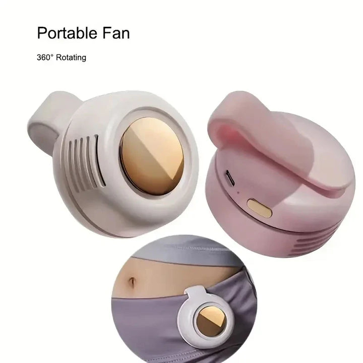 BowLift | CLIPBREEZE Mini-Fan without rotor blades | Quiet & portable | With clip, 360° rotatable | USB-C rechargeable | For kids, traveling & everyday use