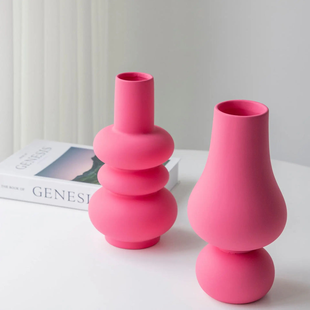 Vivid Pink Ceramic Vase | Bowlift