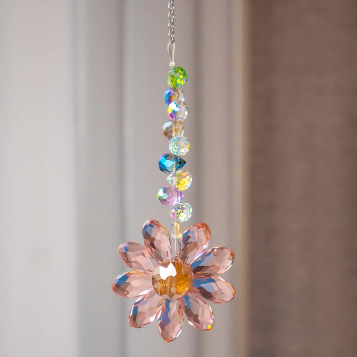 BowLift | Crystal Suncatcher LumiMargarita | K9 Daisy Rainbow Catcher | Window & Garden Decor | 32 cm | Gift Idea for Home