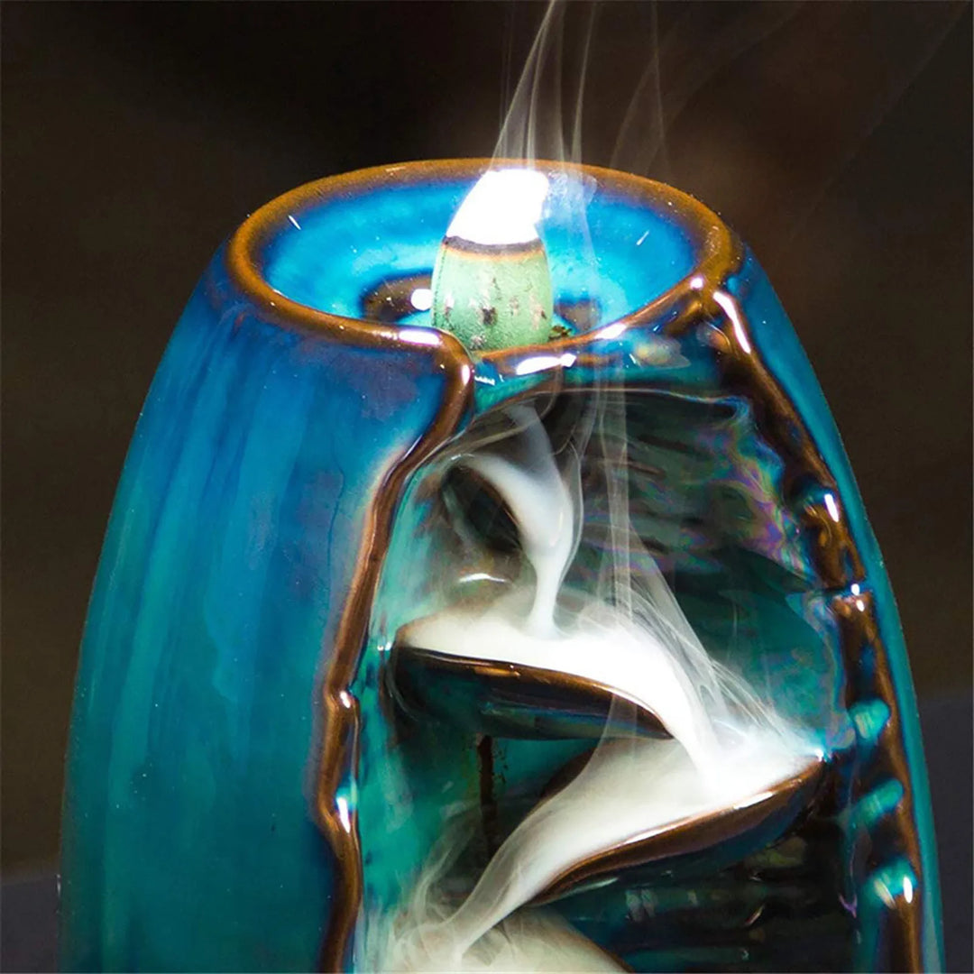 SerenityFlow – Calming Incense Waterfall with Elegance Bowlift
