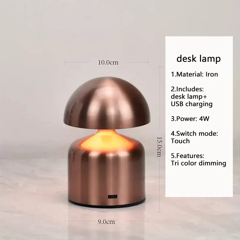 BowLift | LumoVerde LED table lamp | Rechargeable | 3 color temperatures & touch dimmer | 4W | 5V