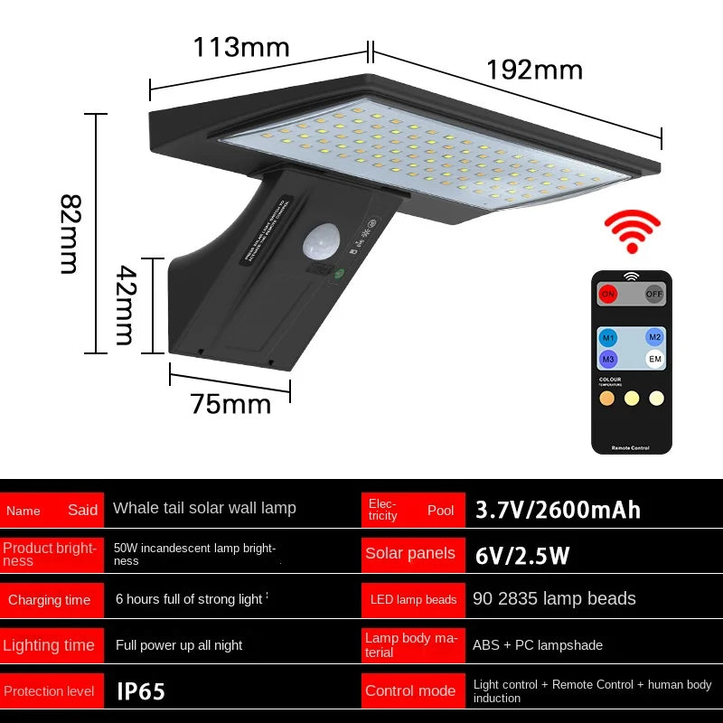 BowLift | Solargo Lightpro Solar Wall Light Outdoor | Motion Sensor & 4 Modes | 90 LEDs | Waterproof & Extremely Bright