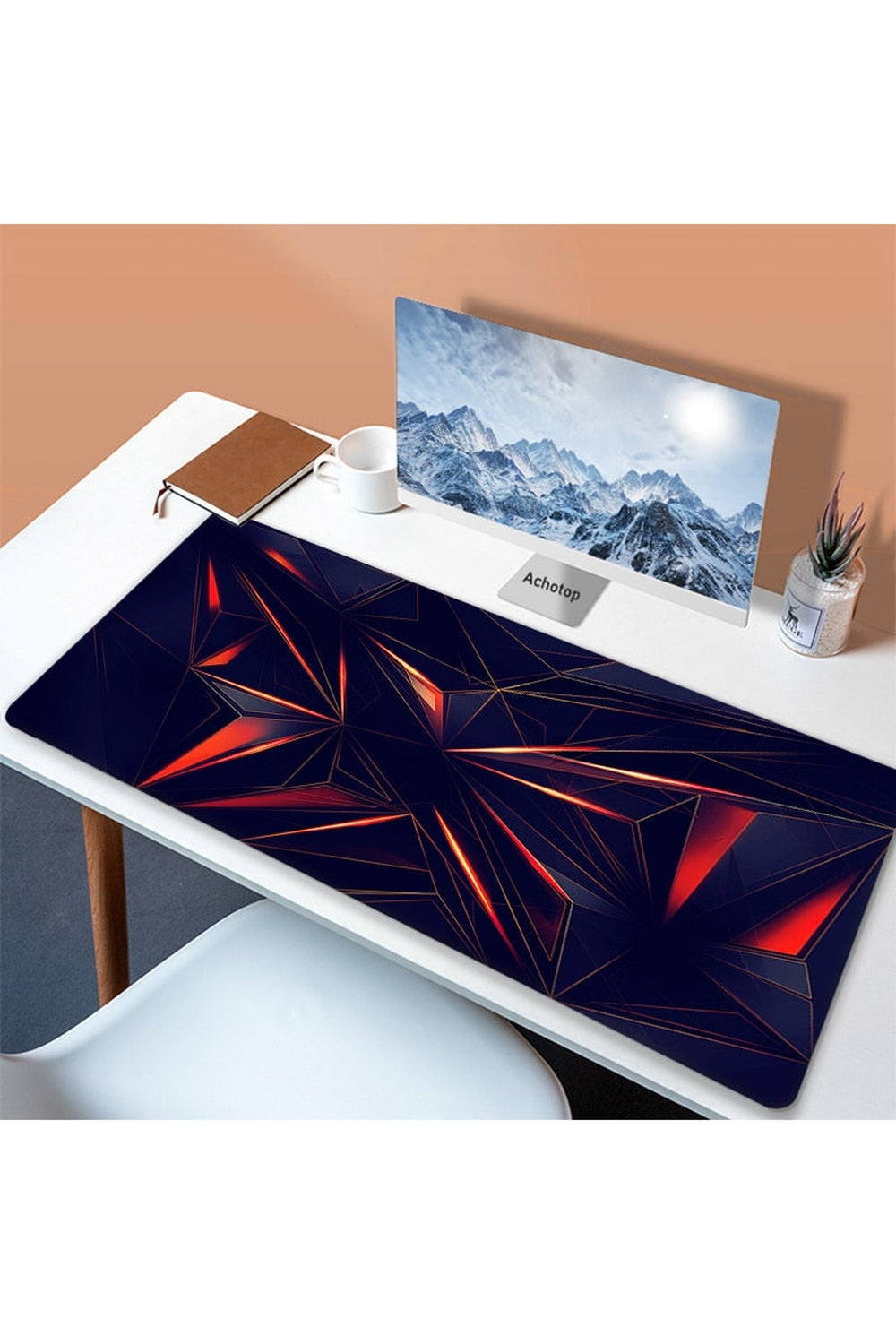 White Art Mouse Pad Desk Mat | Bowlift