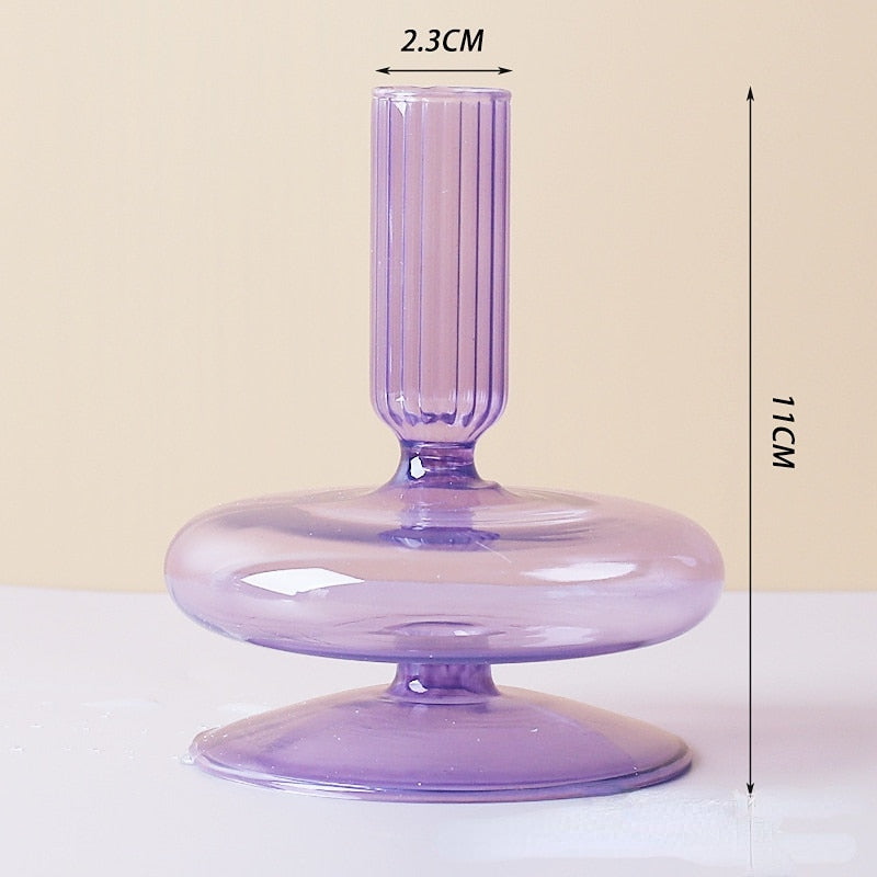 BowLift | Lilac Candle Holder made of Glass