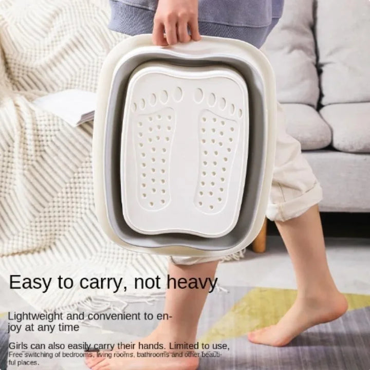 BowLift | Solevia Foldable Foot Bath with Massage Function | Space-saving & sturdy | For foot care, pedicure & relaxation at home