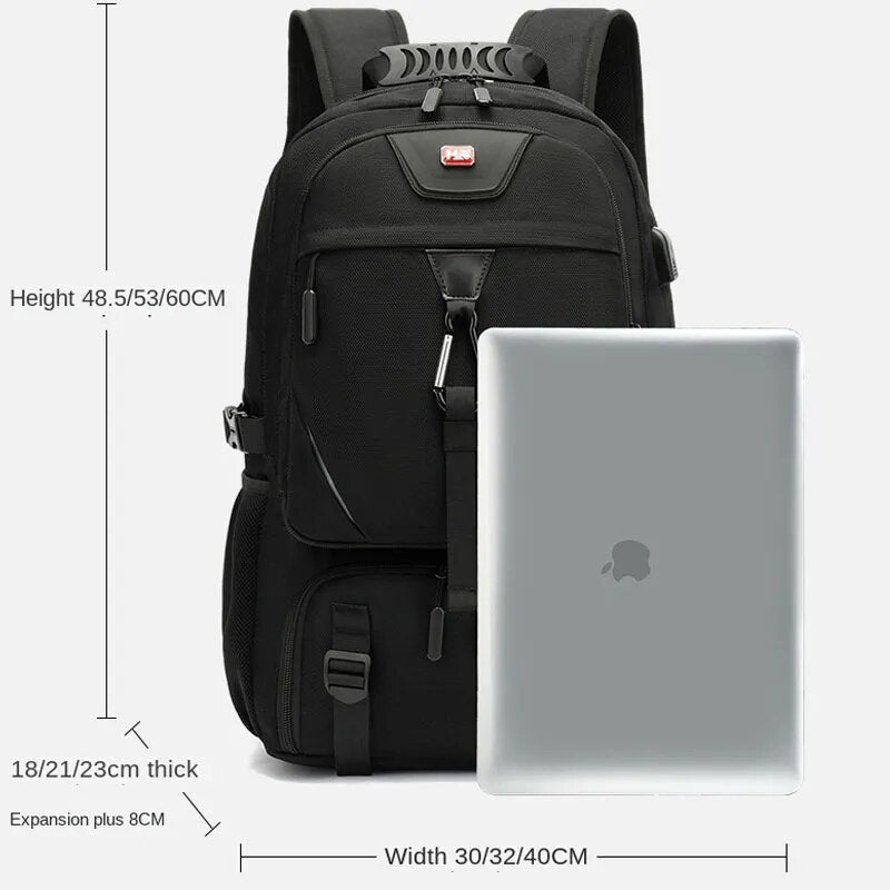 TechTrek Pro Explorer Backpack with USB port – 50L-80L travel capacity | Bowlift