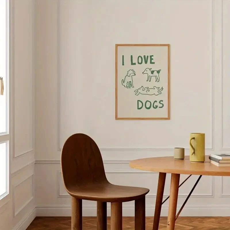 I Love Dogs Wall Art | Bowlift