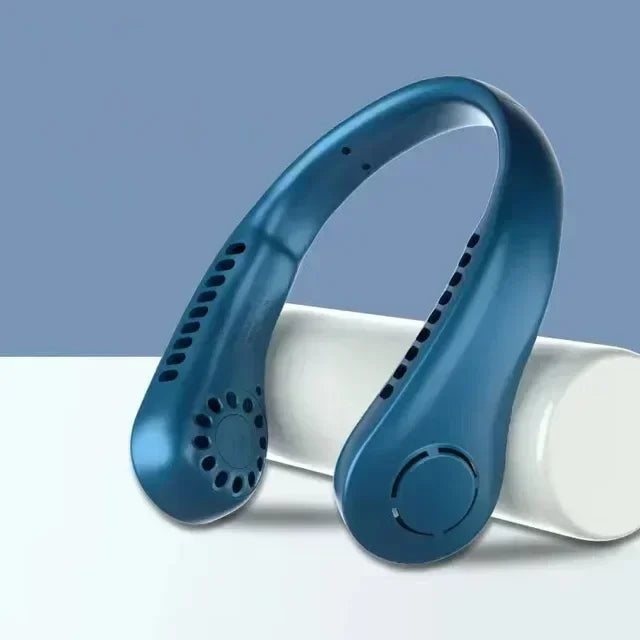 Portable Mini Neck Hanging Fan – Wearable USB Air-Cooled Fan for Summer, Outdoor Sports, Running, Travel, No Blades Design | Bowlift