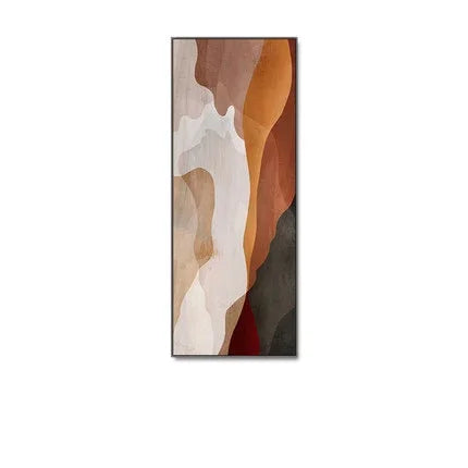 Modern Abstract Shades Of Brown Beige Vertical Format Wall Art Fine Art Canvas Prints Pictures For Foyer Living Room Hallway Nordic Home Decor | Bowlift