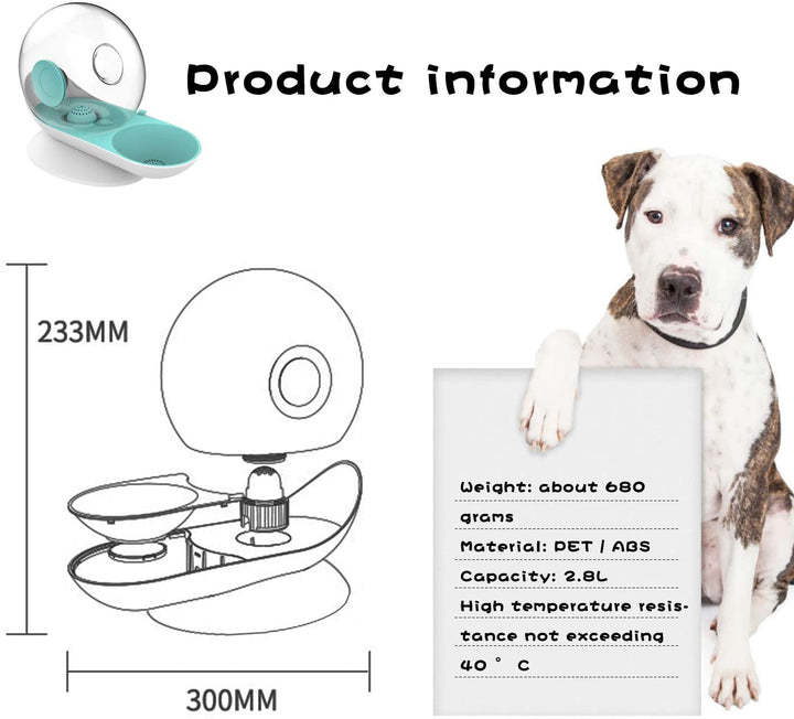 BowLift | AquaPoes Fountain – Automatic Drinking Fountain for Cats and Dogs with Stainless Steel Reservoir